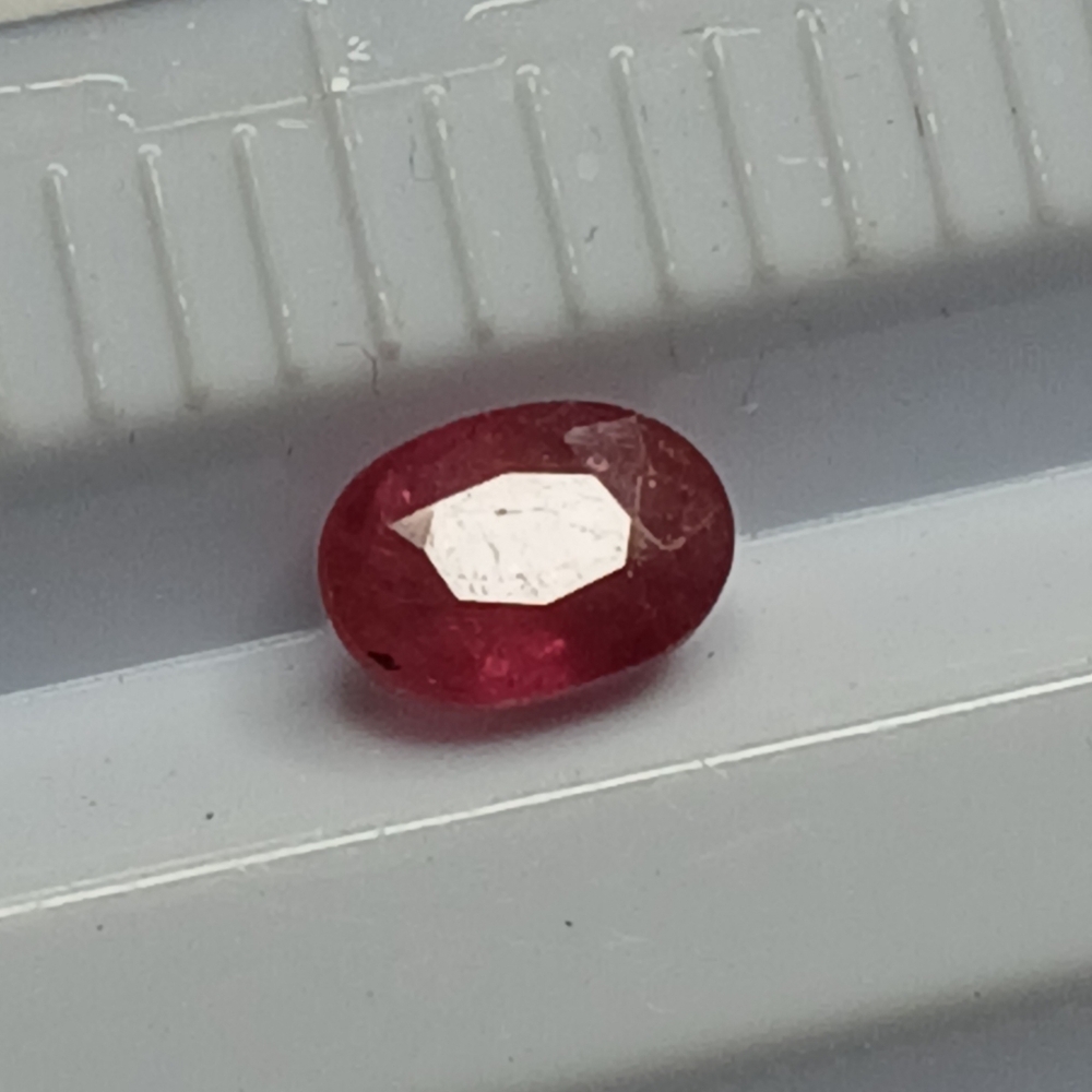 Elegant Pink Ruby Gemstone 7x5mm